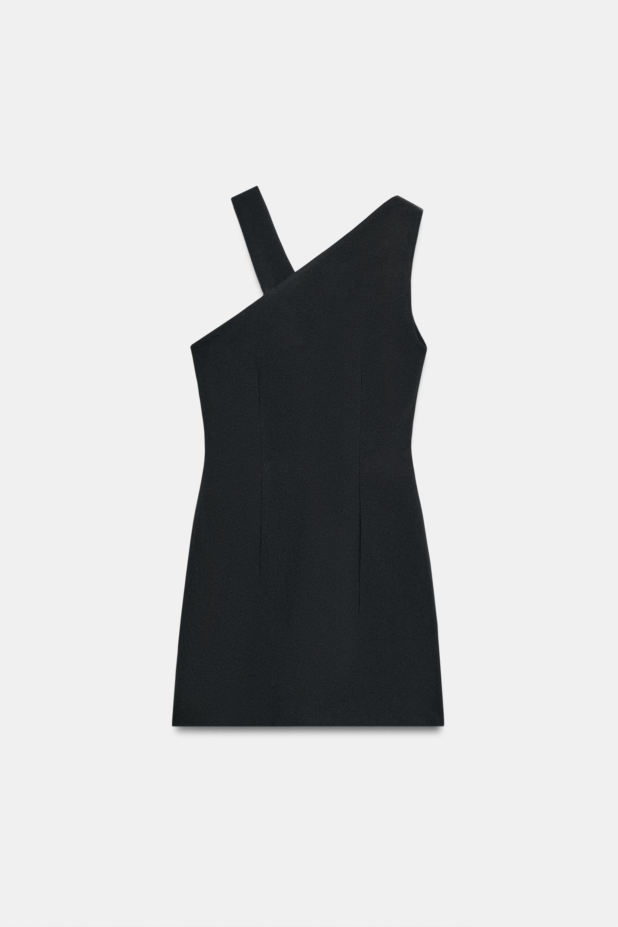 ROBE COURTE ASYMÉTRIQUE À BOUCLE
